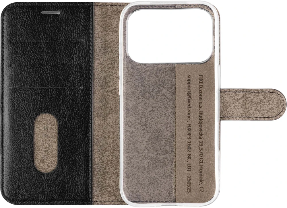 Dėklas FIXED Opus for Apple iPhone 17 Pro, juodas