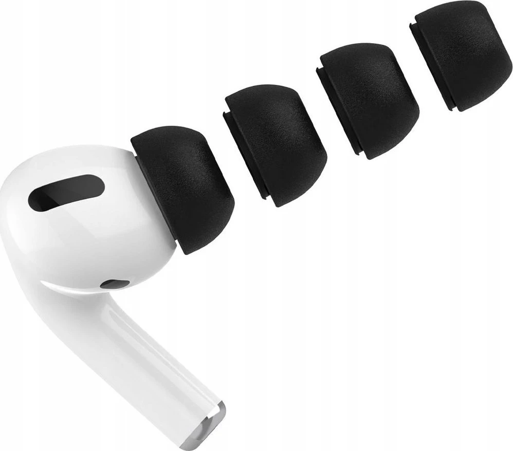 Fixed Plugs Pro, 2 komplektai, dydis S | Kištukai | Apple | Airpods Pro/Pro 2 | Putplastis | Juodas