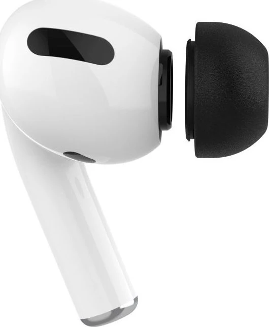 Fixed Plugs Pro, 2 rinkiniai, dydis XS | Kištukai | Apple | Airpods Pro/Pro 2 | Putplastis | Juodas