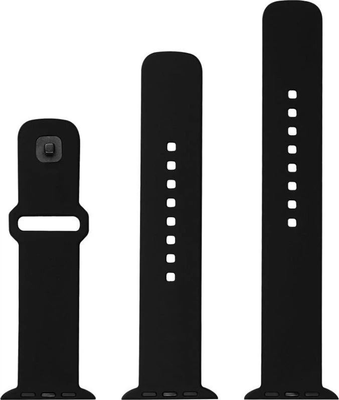 Fixed Fiksuotas | Sportiškas dirželio rinkinys Apple Watch Ultra 49mm | 180-250 mm | Juodas | Silikonas