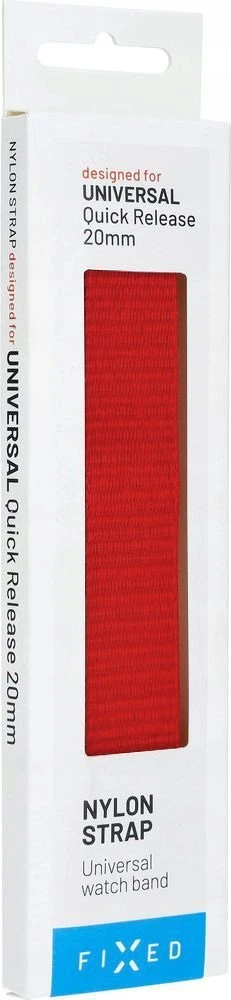 Fixed | Sporty Strap with Quick Release 20mm for Išmanusis laikrodis | 160-210 mm | Raudona | Nylon