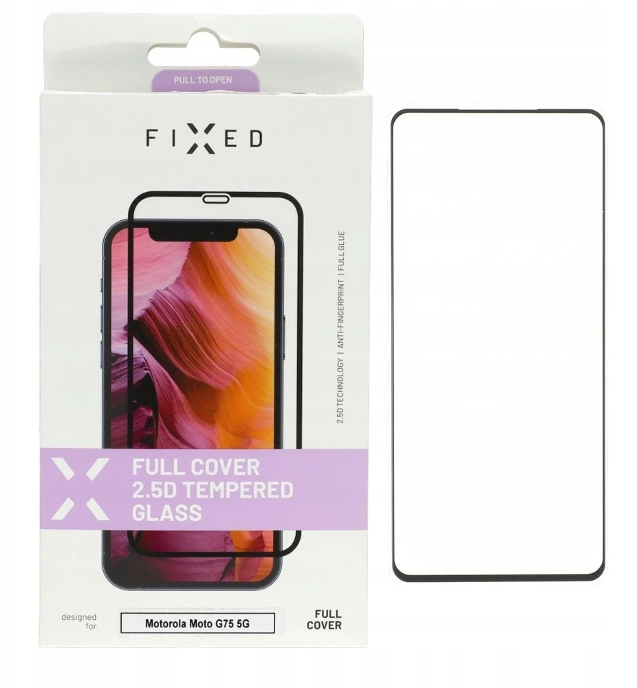 Fixed Grūdintas stiklas ochronne FIXED Full-Cover pro Motorola Moto G75 5G juoda