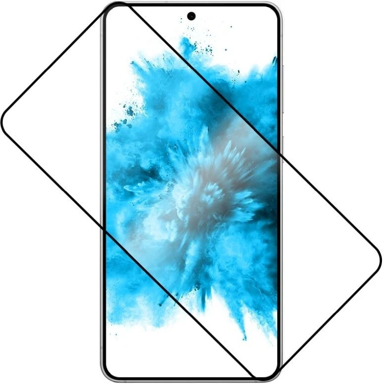 Fixed FIKSUOTAS, visiškai dengiantis grūdinto stiklo ekrano apsauginis stiklas, skirtas „Samsung Galaxy S25 Edge 5G“, juodas