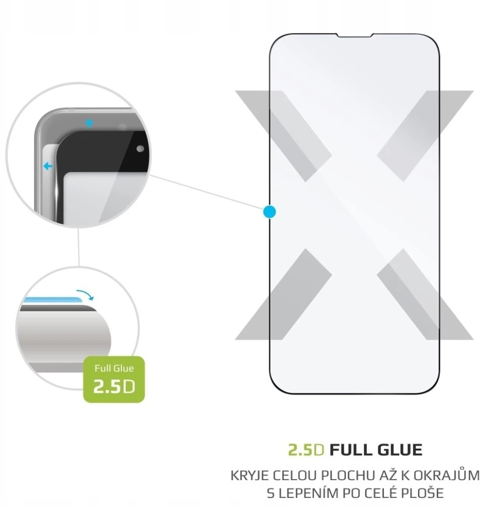 Fixed Grūdintas stiklas ochronne FIXED Full-Cover pro Apple iPhone 14 Pro Max juoda