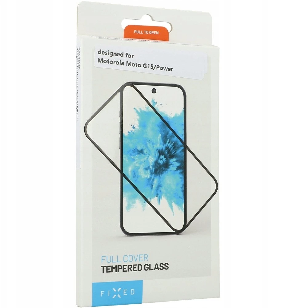Fixed Grūdintas stiklas ochronne FIXED Full-Cover dla Motorola Moto G15/Power, juoda
