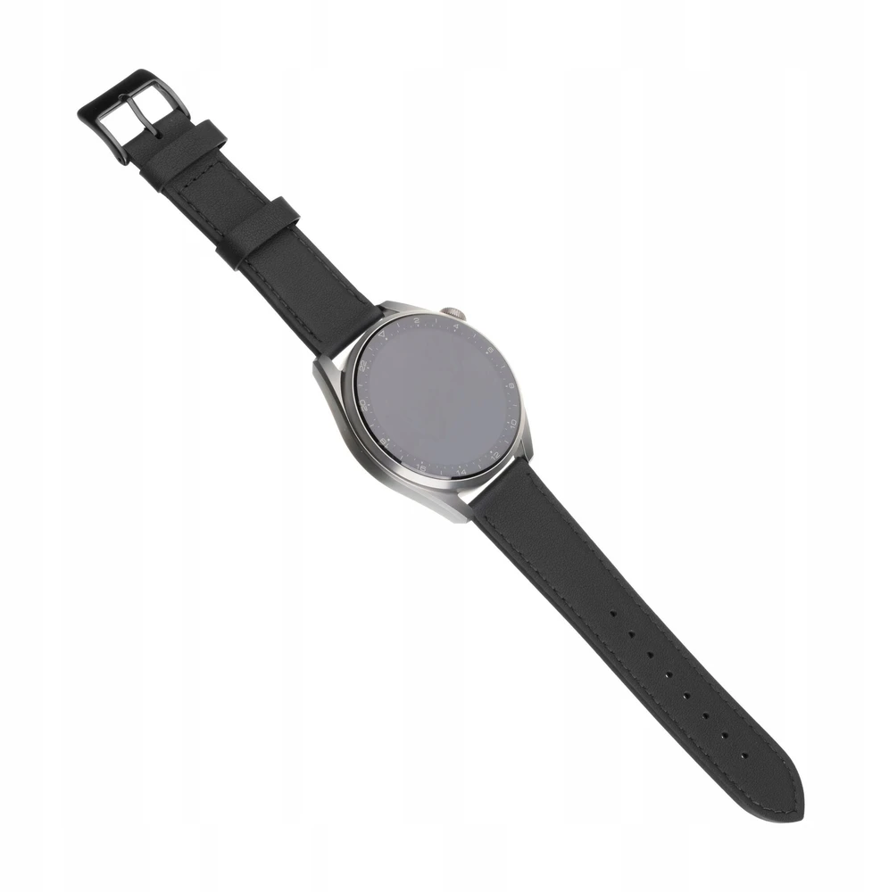 Fixed | Leather Strap with Quick Release 22mm for Išmanusis laikrodis | Juodas