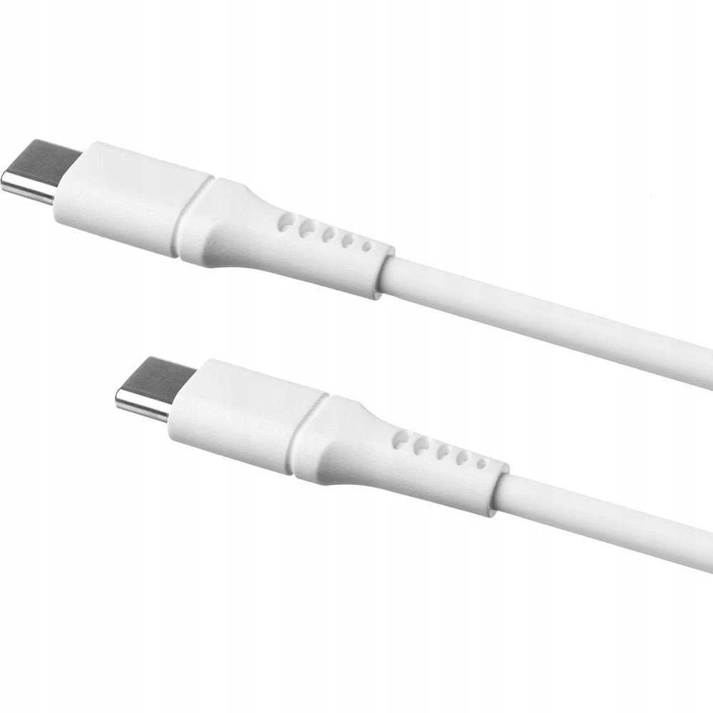 Fixed Ištaisyta | Skysto silikono kabelis USB-C/USB-C, 2m, 60W | FIXDLS-CC2-WH