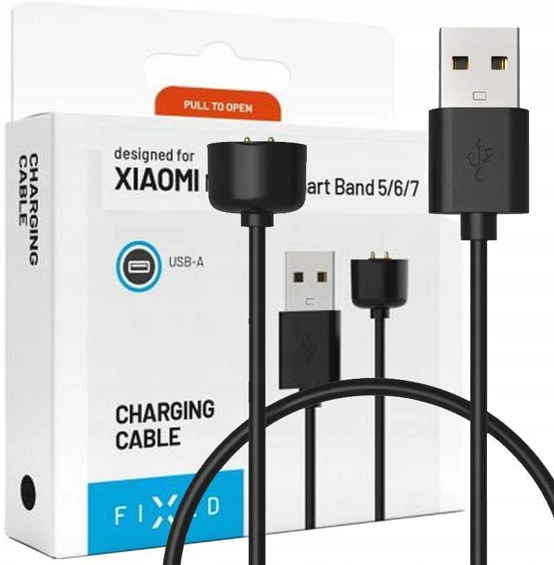 Fixed Ištaisyta | USB-A įkrovimo laidas, skirtas Xiaomi Mi Band/Smart Band 5/6/7 | FIXDW-989