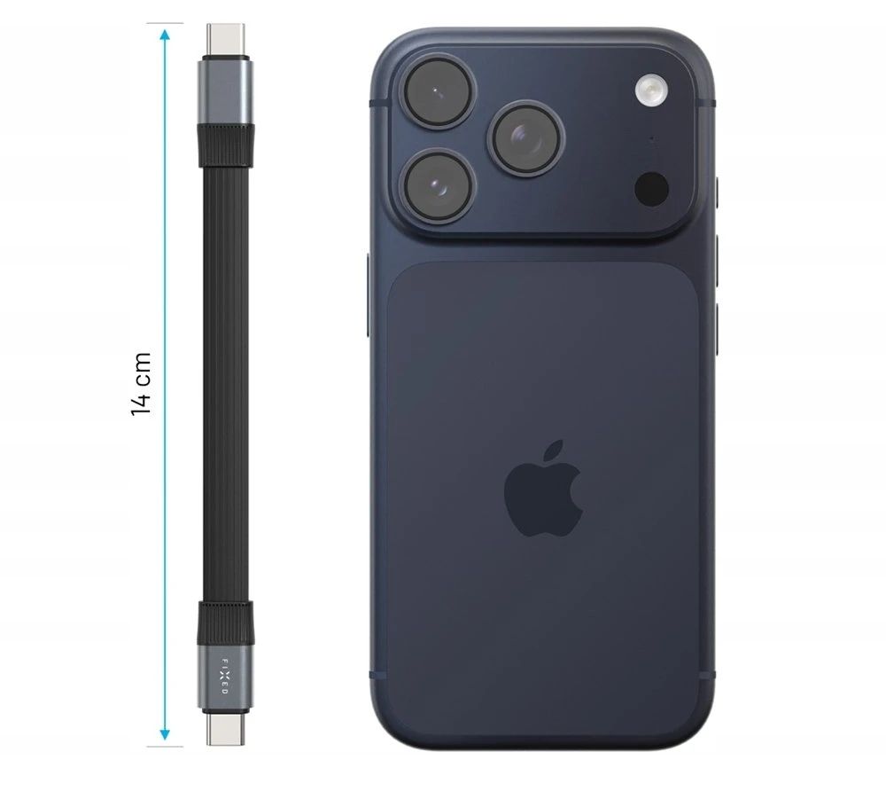 FIXED Clip Cable USB-C 240W, juodas