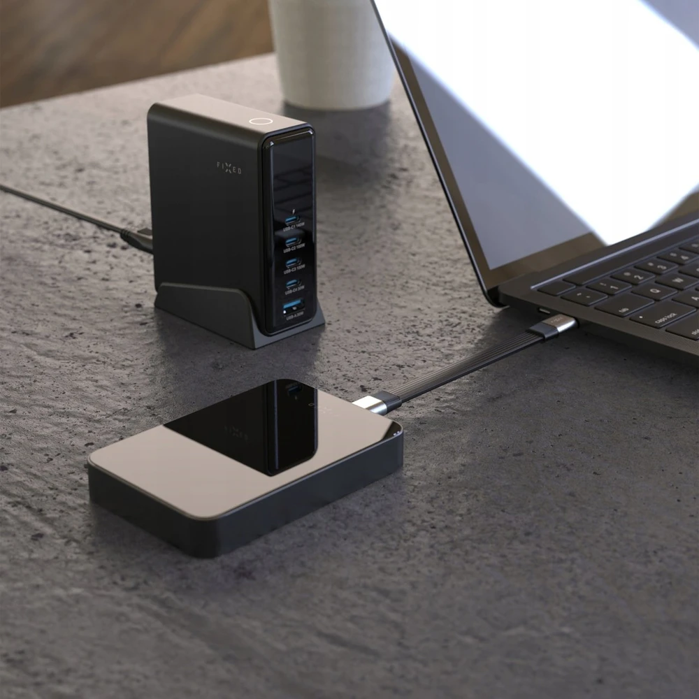 FIXED Clip Cable USB-C 240W, juodas
