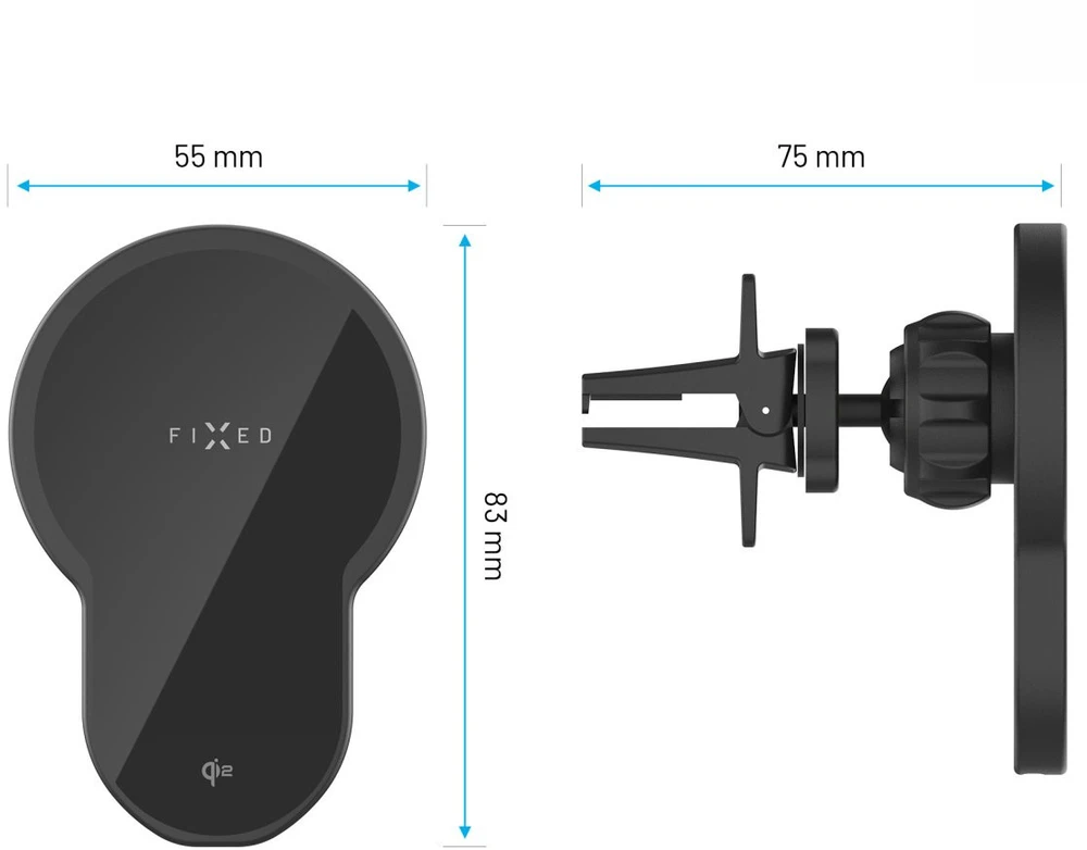 FIXED MagClick 2, Qi2, juodas