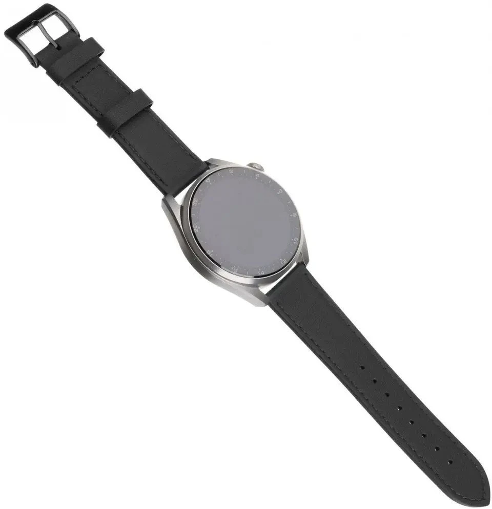 Fixed | Leather Strap with Quick Release 20mm for Išmanusis laikrodis | Juodas