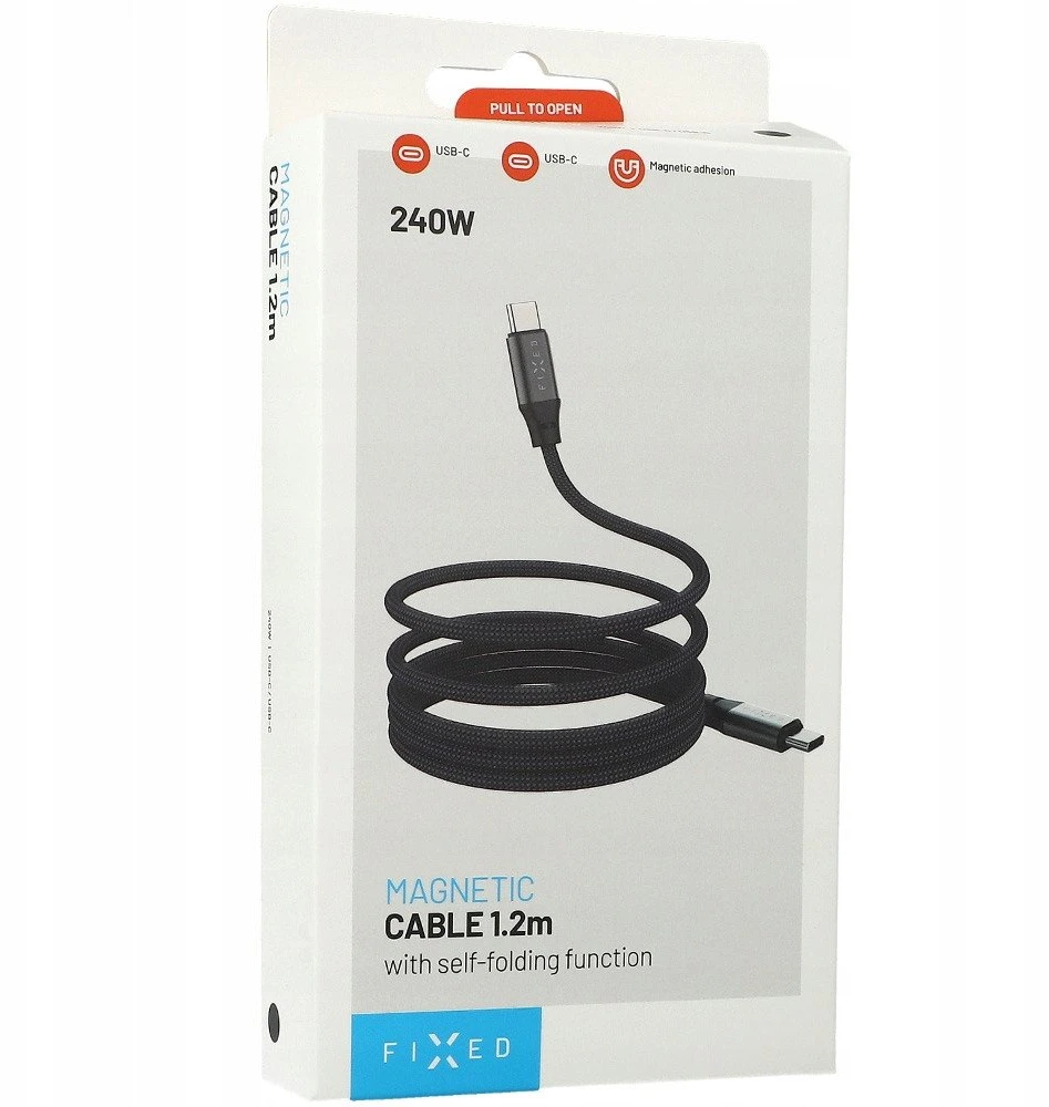 Fixed | Magnetinis pintas laidas USB-C/USB-C, USB 2.0, pilkas | FIXDBM-CC12-GR