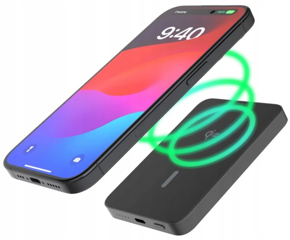 Fixed MagZen 5 Crystal Qi2 5000 mAh 20W juodas