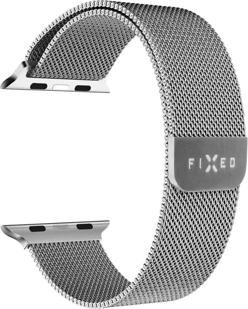 Fixed Fiksuotas | Tinklinis dirželis, skirtas „Apple Watch“ 38/40/41 mm | Sidabrinis