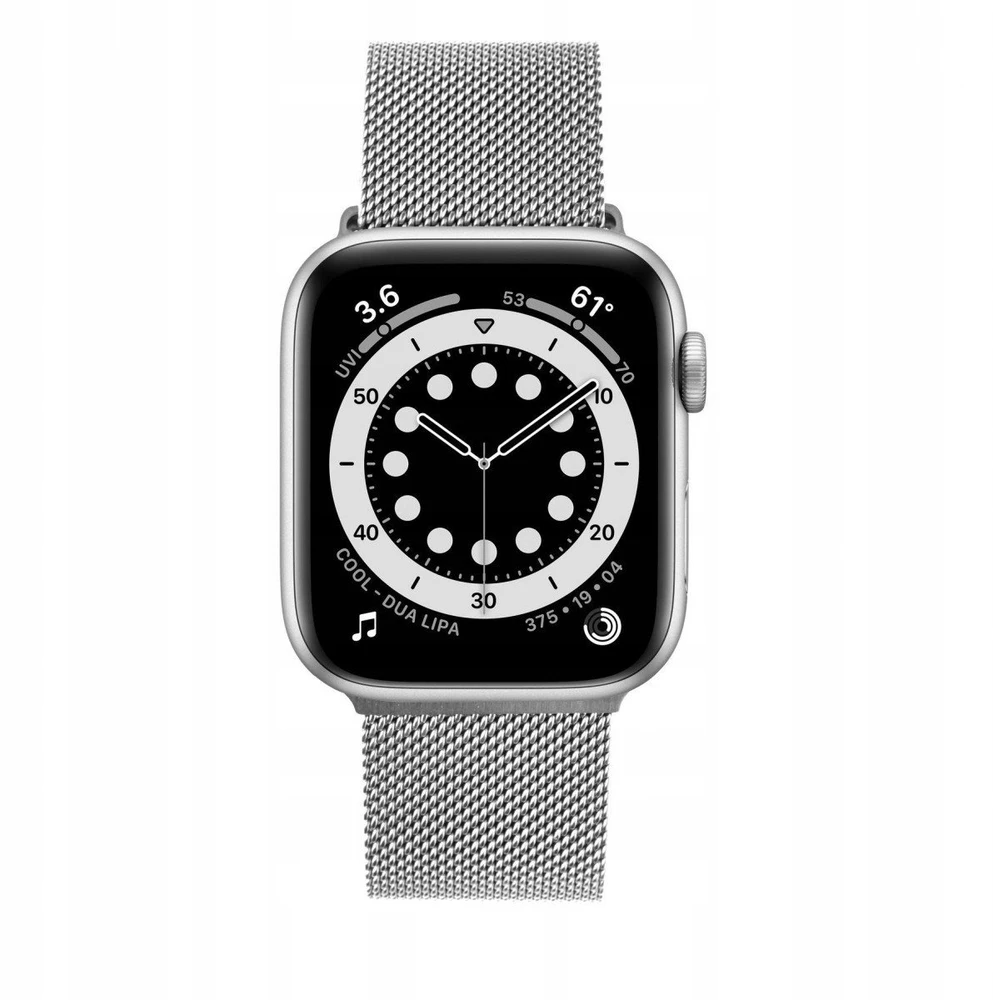 Fixed Fiksuotas | Tinklinis dirželis, skirtas „Apple Watch“ 38/40/41 mm | Sidabrinis