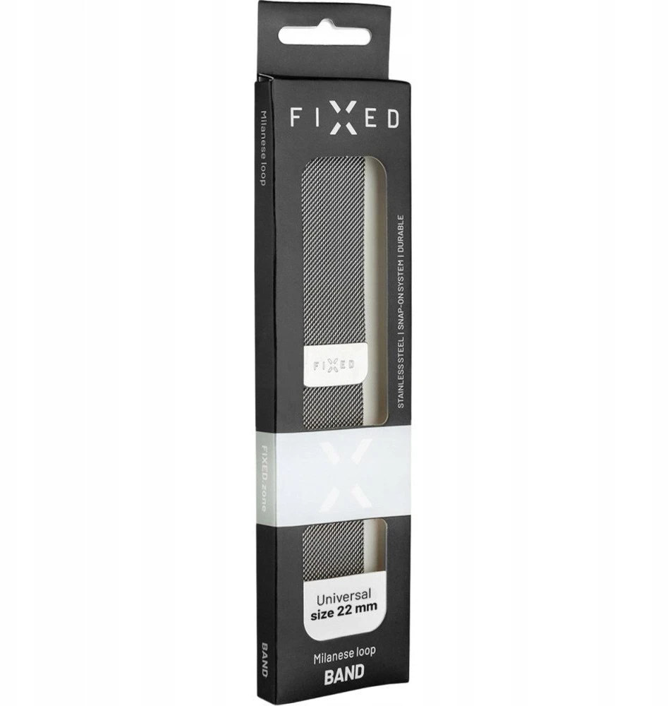 Fixed | Mesh Strap with Quick Release 22mm for Išmanusis laikrodis | Sidabrinis