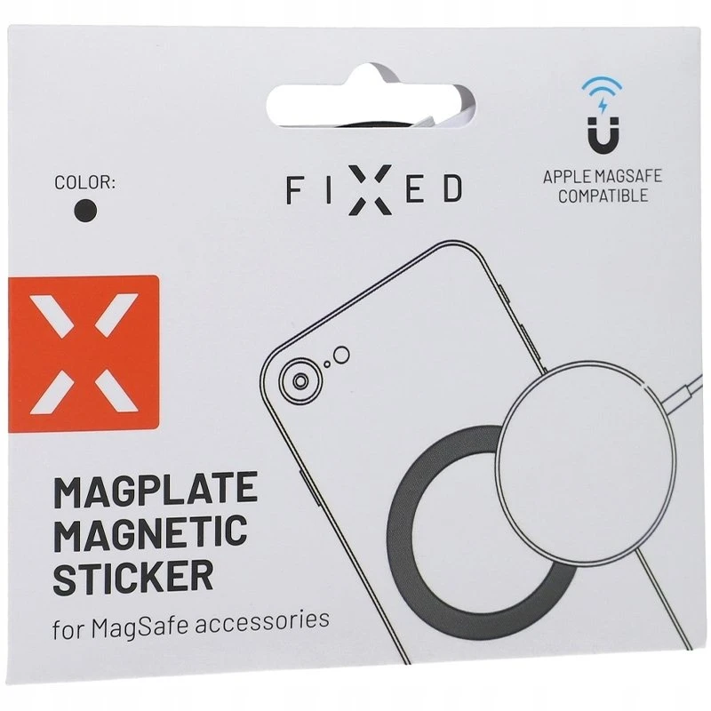 Fixed FIKSUOTAS MagPlate magnetinis MagSafe lipdukas, juodas