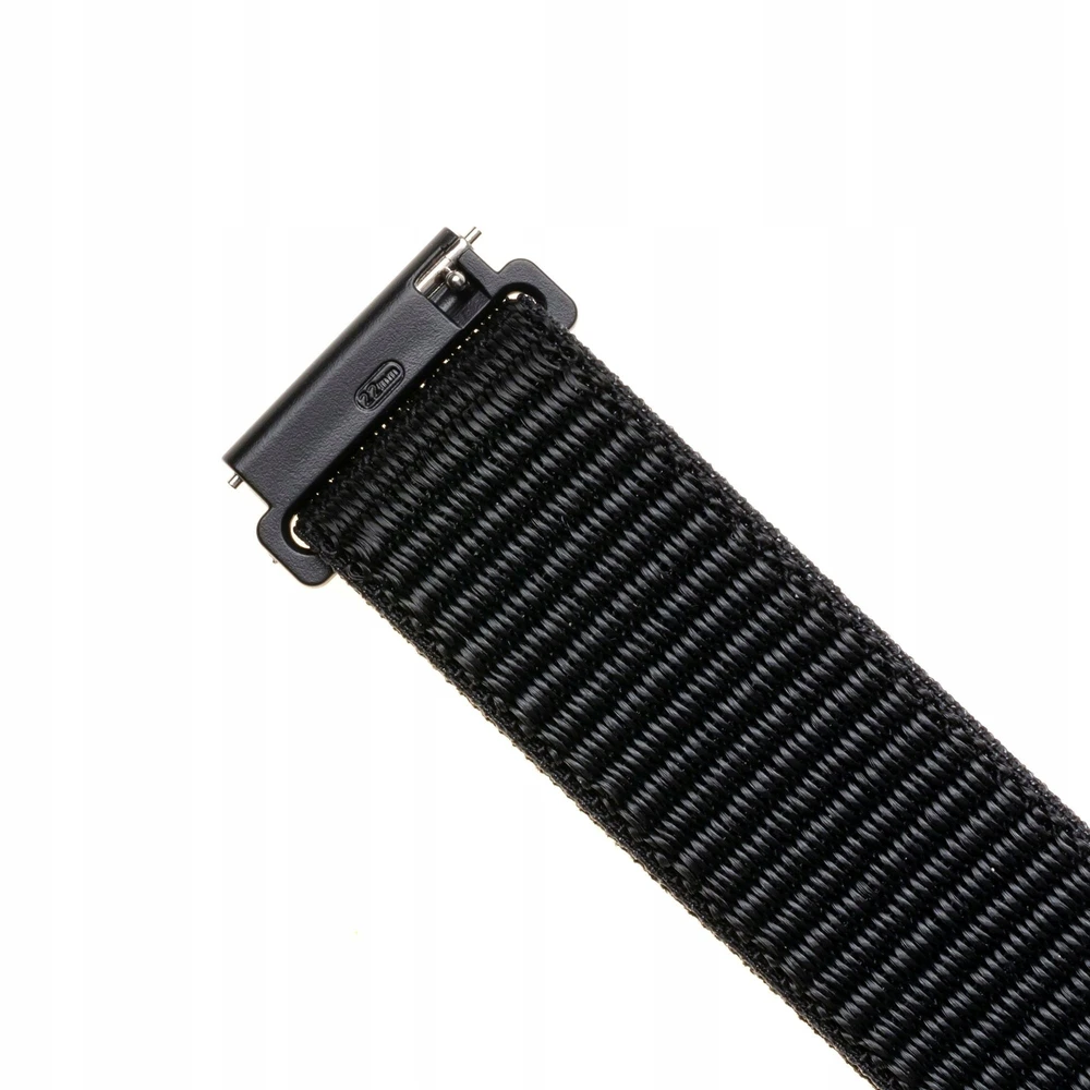 Fiksuotas nailono dirželis FIXED nailono dirželis su greito atlaisvinimo funkcija 22 mm profesionalams skirtas išmanusis laikrodis, juodas