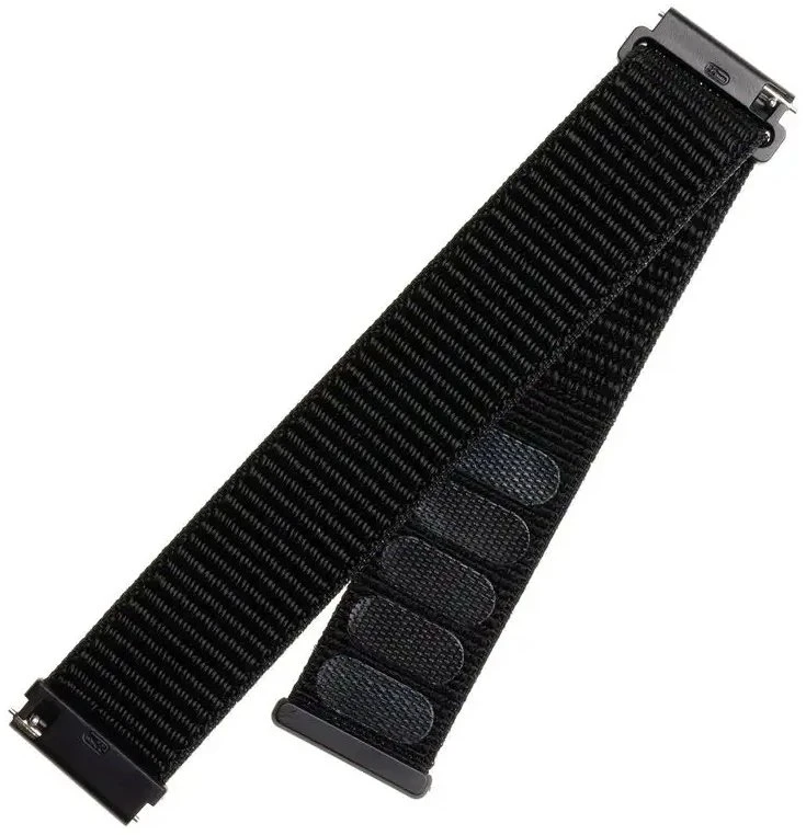 Fiksuotas nailono dirželis FIXED nailono dirželis su greito atlaisvinimo funkcija 22 mm profesionalams skirtas išmanusis laikrodis, juodas