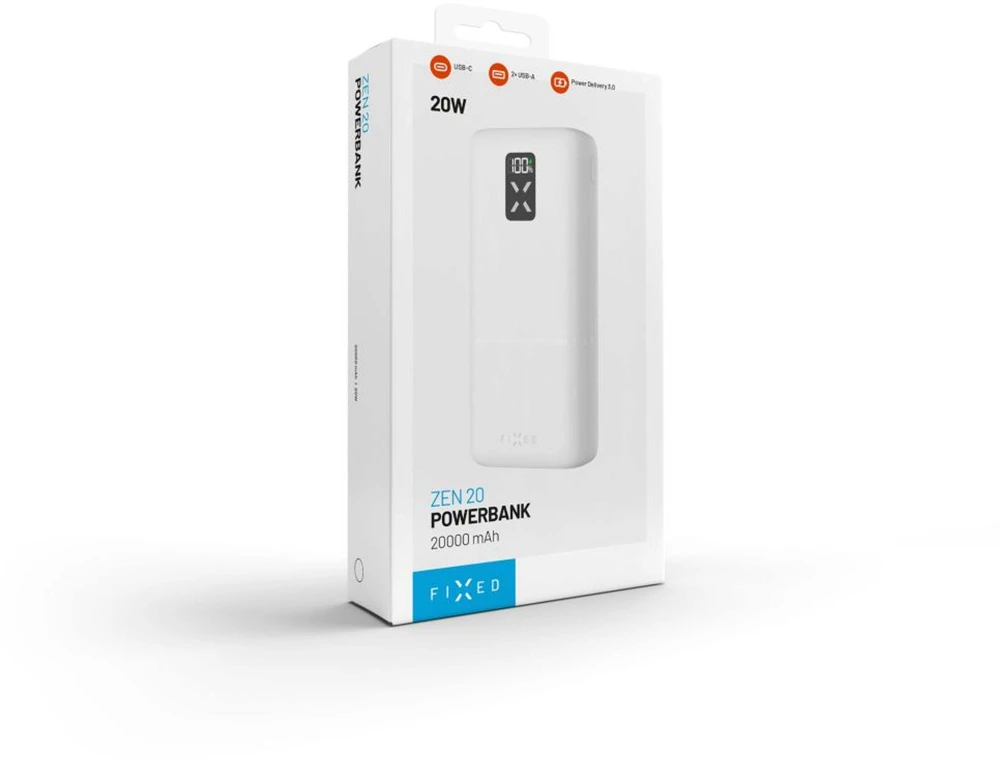Fixed – „Zen USB-C PD 20W“ išorinė baterija, 20 000 mAh