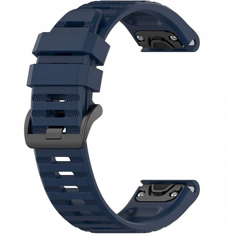 FIXED silikoninis dirželis Silikoninis dirželis skirtas Garmin QuickFit 22mm mėlynas