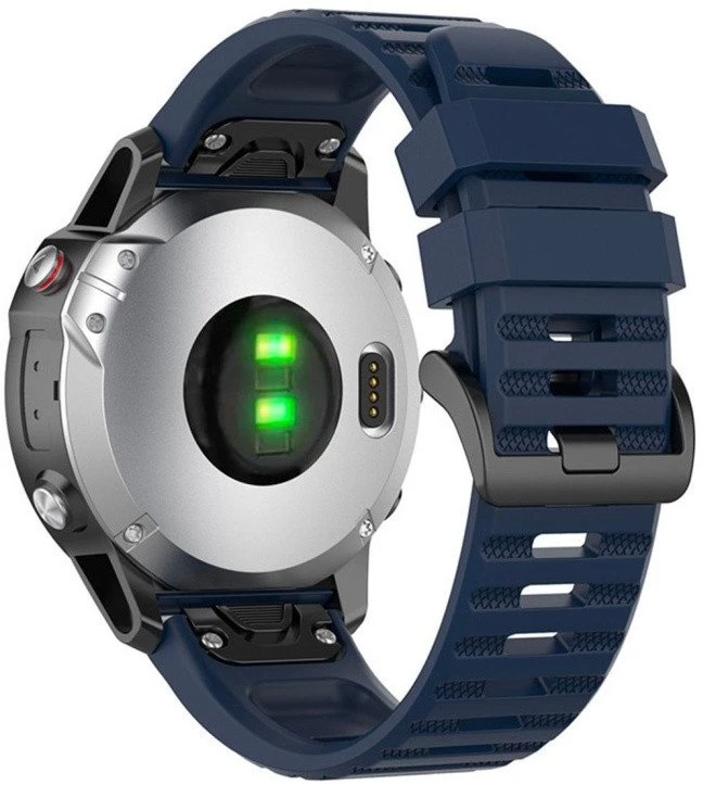 FIXED silikoninis dirželis Silikoninis dirželis skirtas Garmin QuickFit 22mm mėlynas