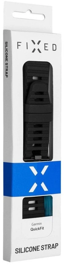 Fiksuotas | Silikoninis dirželis, skirtas „Garmin QuickFit 22mm“ | Juodas