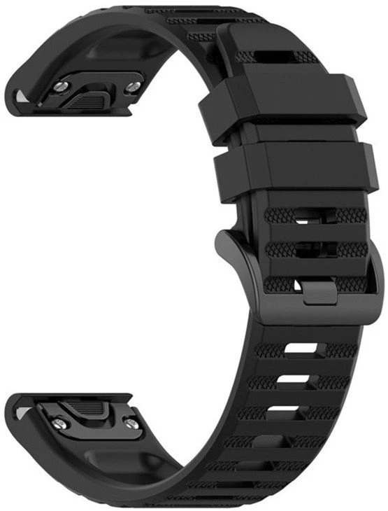 Fiksuotas | Silikoninis dirželis, skirtas „Garmin QuickFit 26mm“ | Juodas