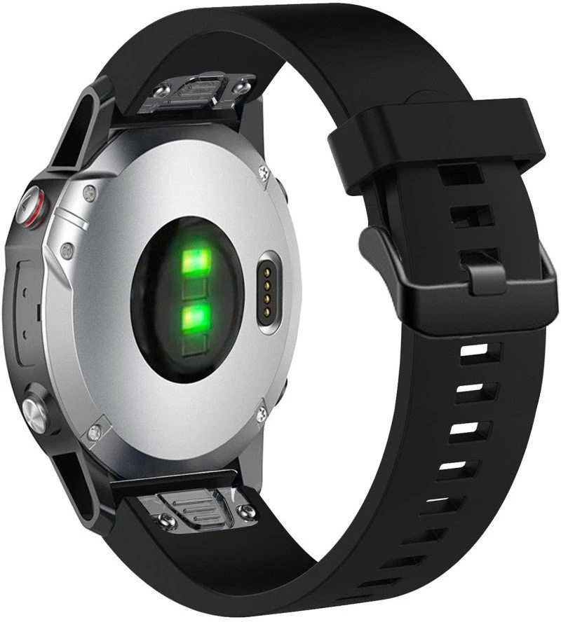 Fixed | Silikoninis dirželis, skirtas „Garmin QuickFit 20mm“ | Juodas