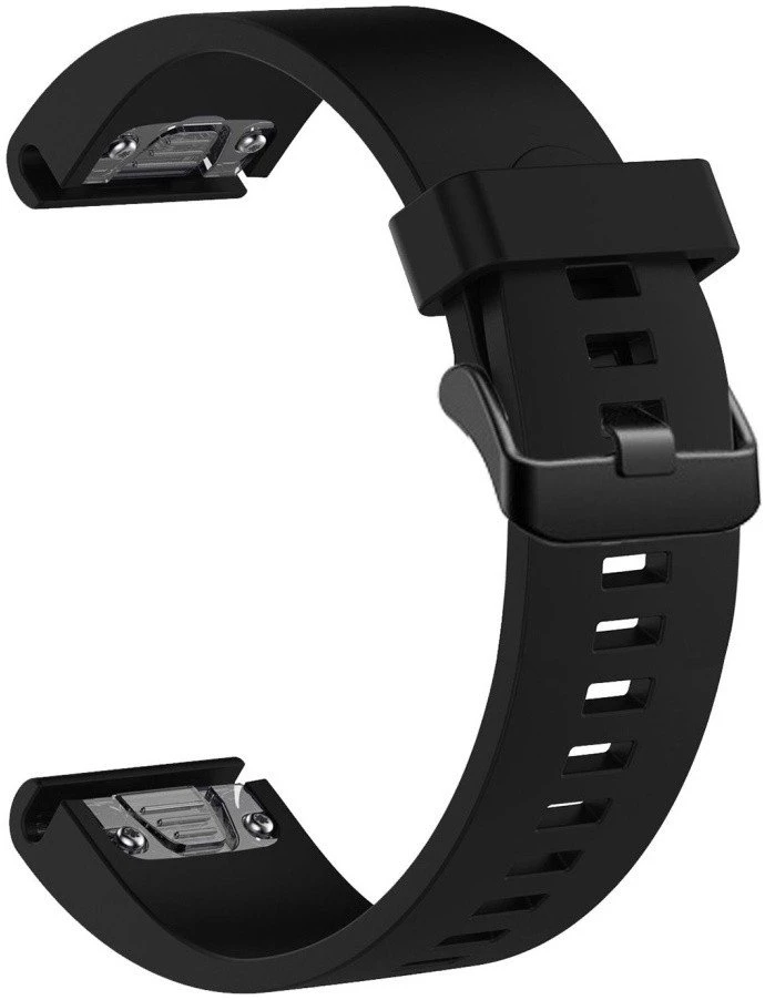 Fixed | Silikoninis dirželis, skirtas „Garmin QuickFit 20mm“ | Juodas