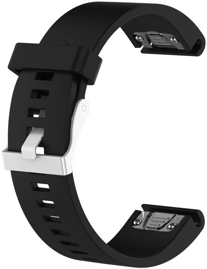 Fixed | Silikoninis dirželis, skirtas „Garmin QuickFit 20mm“ | Juodas
