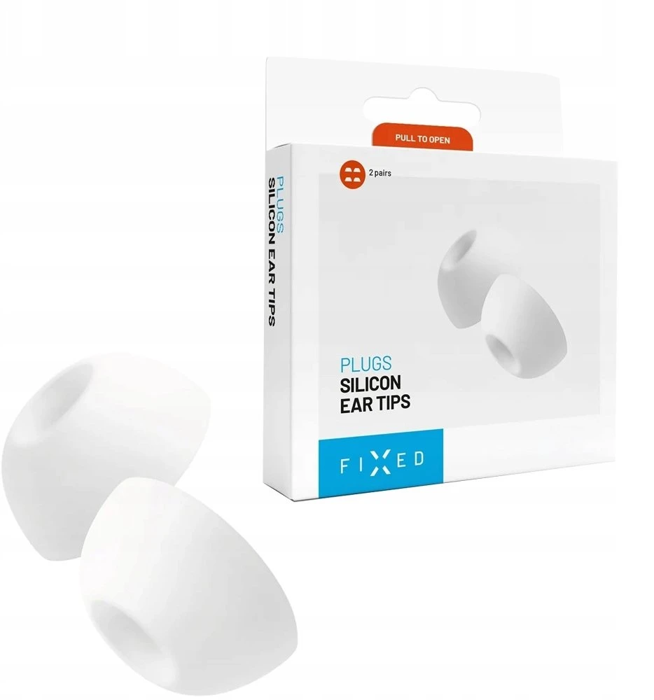 Fiksuotos silikoninės ausų kištukai FIXED Plugs, skirti Apple AirPods Pro 3 2, rinkinys, dydis XXS