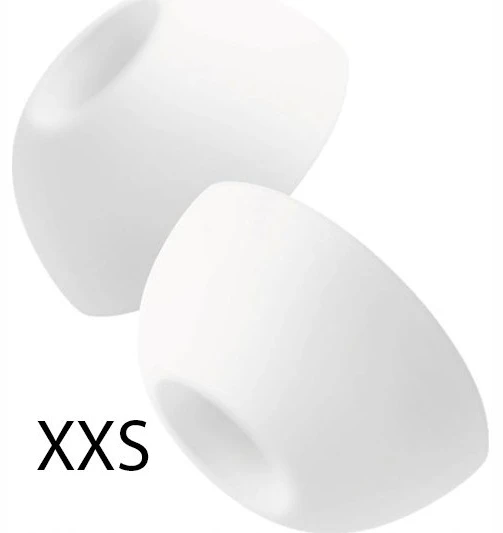 Fiksuotos silikoninės ausų kištukai FIXED Plugs, skirti Apple AirPods Pro 3 2, rinkinys, dydis XXS