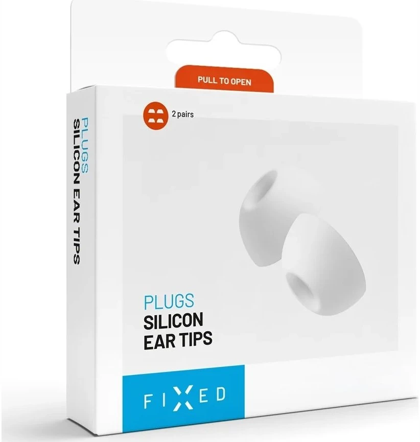 Silikoninės ausų kištukų dangtelės FIXED, skirtos Apple AirPods Pro 3, 2 rinkiniai, dydis S