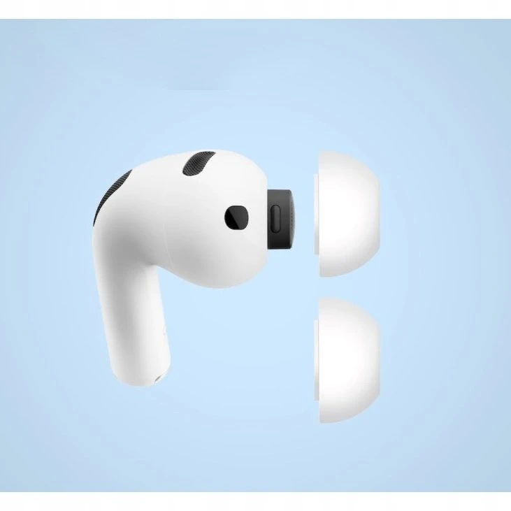 Silikoninės ausų kištukų dangtelės FIXED, skirtos Apple AirPods Pro 3, 2 rinkiniai, dydis S