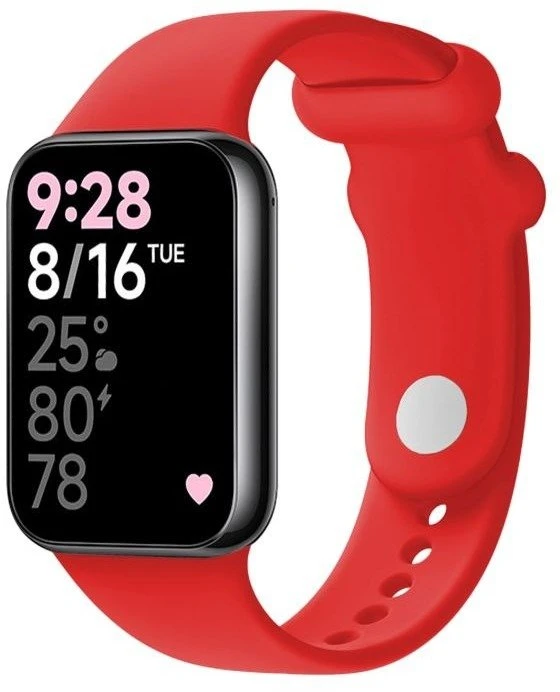 Fiksuotas silikoninis dirželis FIXED silikoninis dirželis Xiaomi Redmi Watch 5/4 Smart Band 9 Pro/8 Pro raudonas
