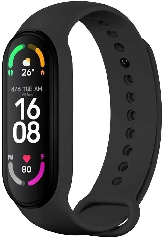 Fiksuotas silikoninis dirželis FIXED silikoninis dirželis Xiaomi Band 7 / Mi Band 6 / Mi Band 5 juodas