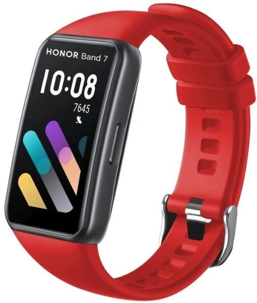 Fixed Silikonowy dirželis FIXED Silicone Strap pro Honor Band 6/7, raudona