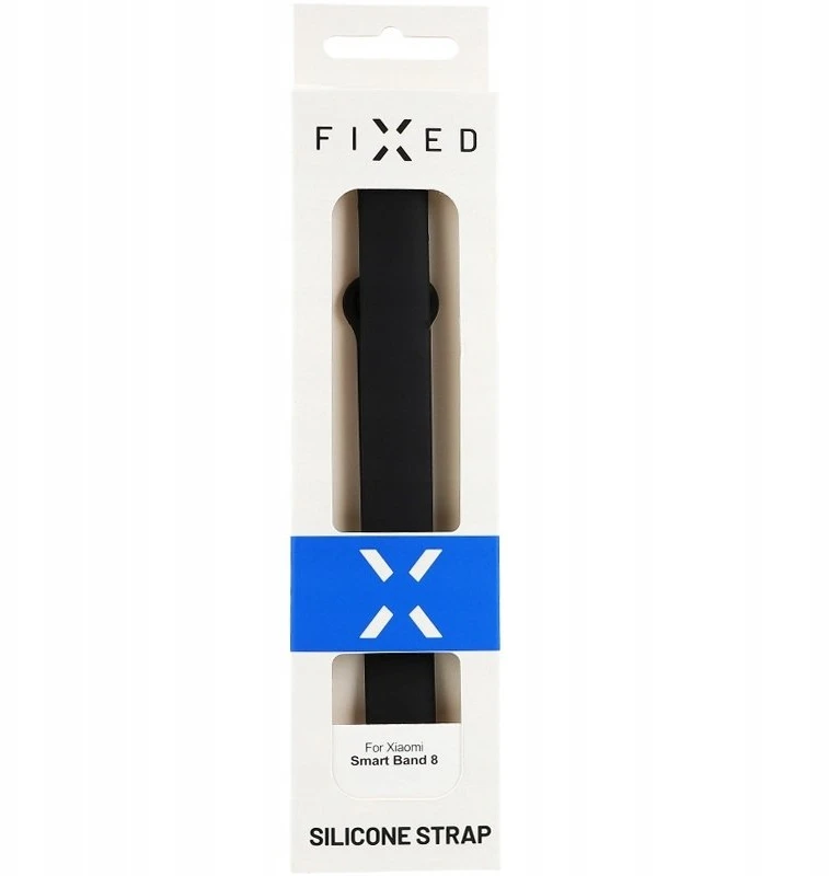 FIXED Silikoninis dirželis Silikoninis dirželis skirtas Xiaomi Mi Band 8 juodas