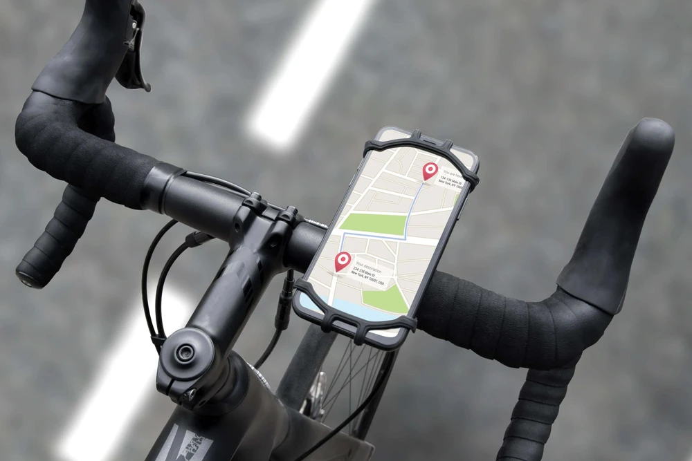 Fixed Fiksuotas silikoninis „Bikee“ laikiklis | Telefono laikiklis | Silikonas/Plastikas | Juodas