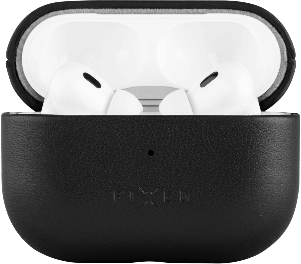 Fixed Neperdirbta oda „PodsLeather“ dėklas „Apple AirPods 3“ ausinėms – juoda