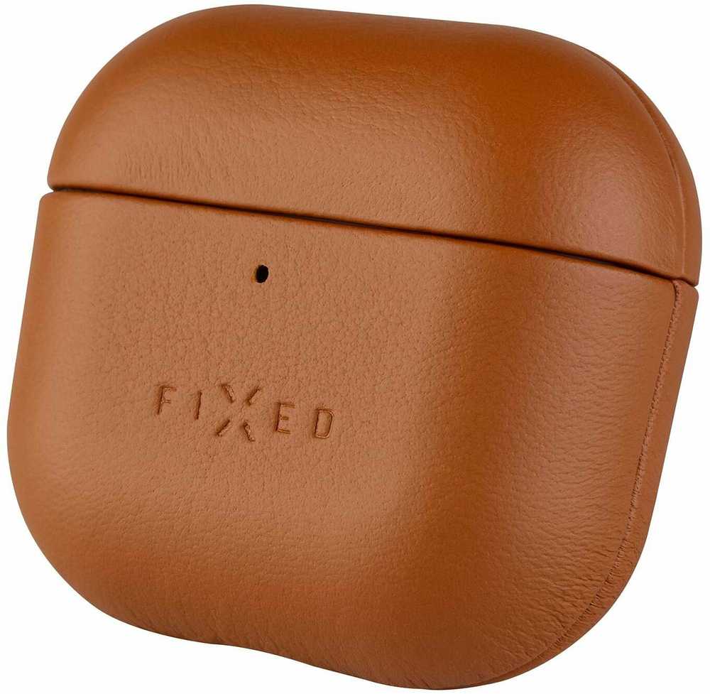 Fixed Skórzane etui PodsLeather na Apple AirPods 4 ruda