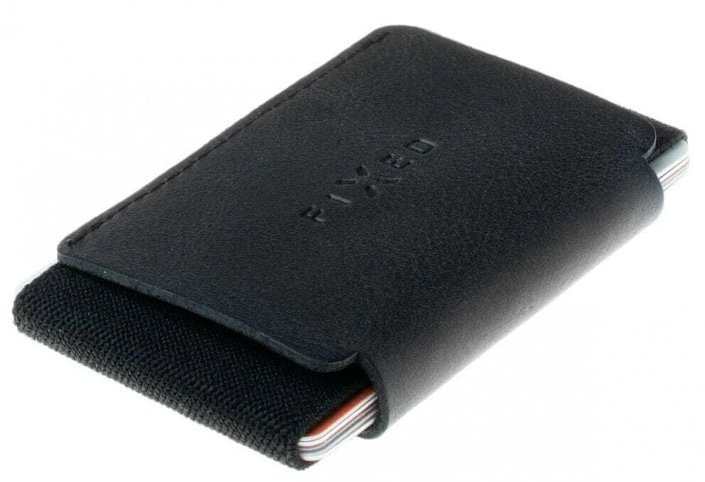 FIXED Tiny Wallet dėklas skirtas AirTag, juodos spalvos