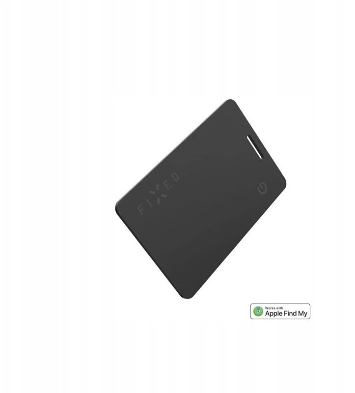 Fixed Smart tracker FIXED Tag Card 2 su funkcija Find My, belaidžiu įkrovimu, juoda