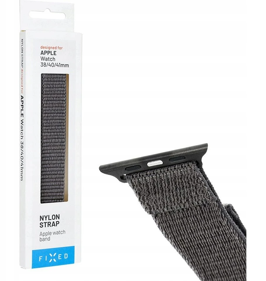 Fixed Fiksuotas | Sportiškas dirželis Apple Watch 38/40/41mm | 160-210 mm | Tamsi pilka | Nailonas