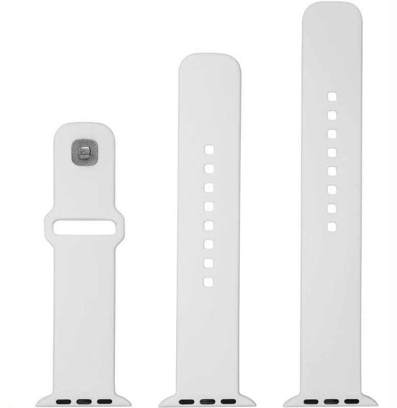 Fixed Ištaisyta | Sportiškas dirželio rinkinys Apple Watch 38/40/41 mm | 160-225 mm | Baltas | Silikonas