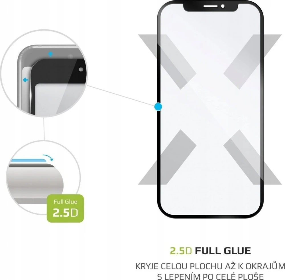 FIXED Full Cover Apsauginis grūdintas stiklas Samsung Galaxy S22 5G, S23 juodas
