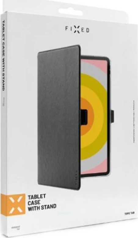 Fixed Fiksuotas | Temos skirtuko stovo dėklas | 11" | Knygos stiliaus dėklas | Xiaomi Redmi Pad SE | Juodas