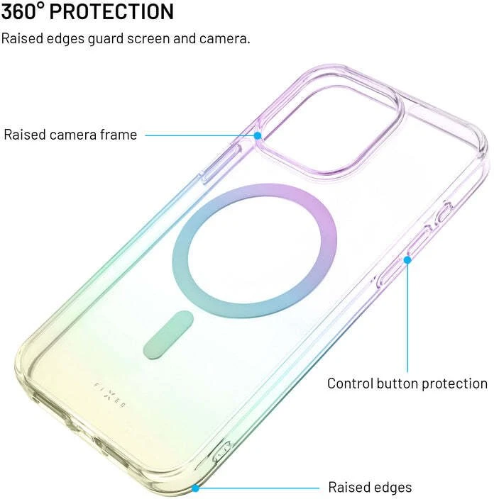 Fixed Dėklas Mag Rainbow su „MagSafe" palaikymu, skirtas „Apple iPhone 17 Pro Max"